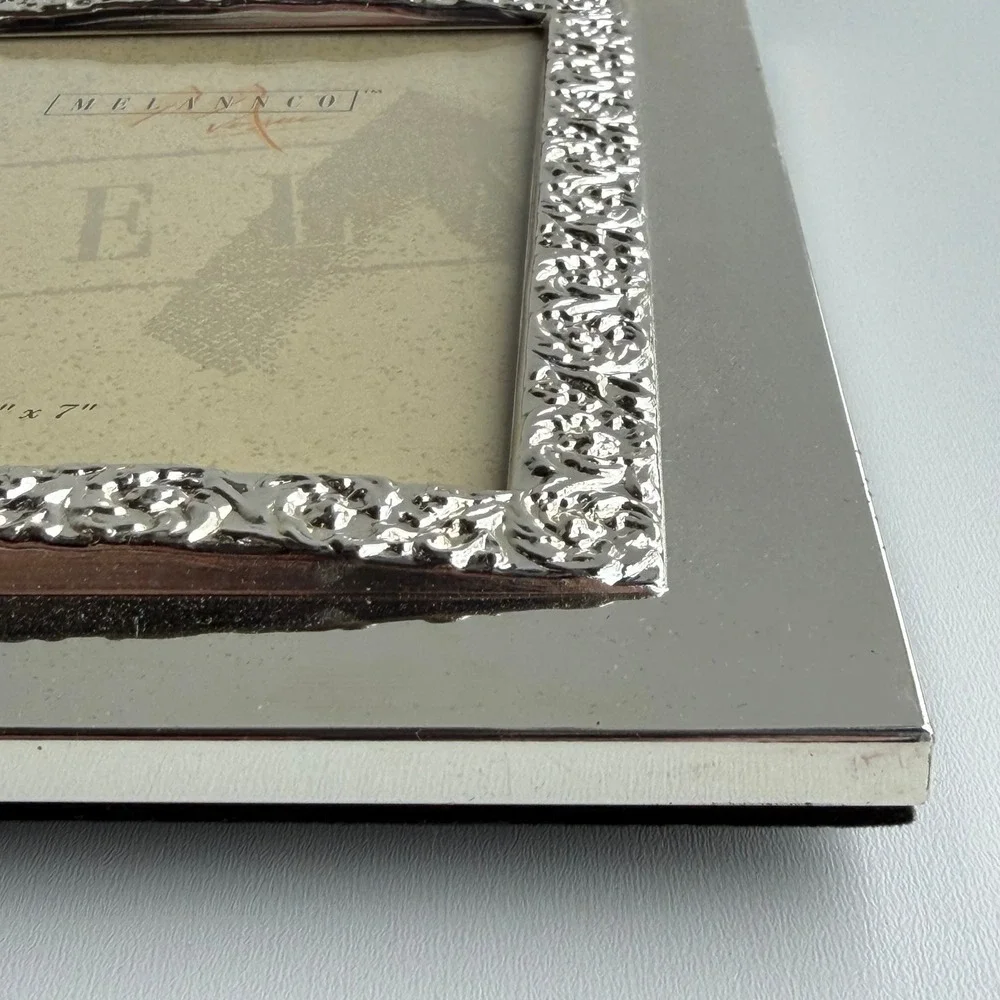Vintage Metal Picture Frame 5x7 Silver Ornate Old‎ World Cottagecore